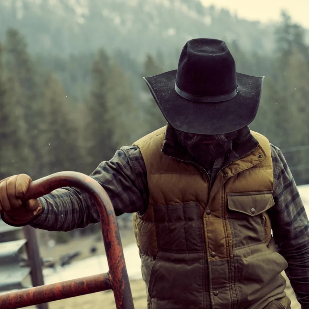 Filson Brown and Tan Waxed Canvas Work Vest